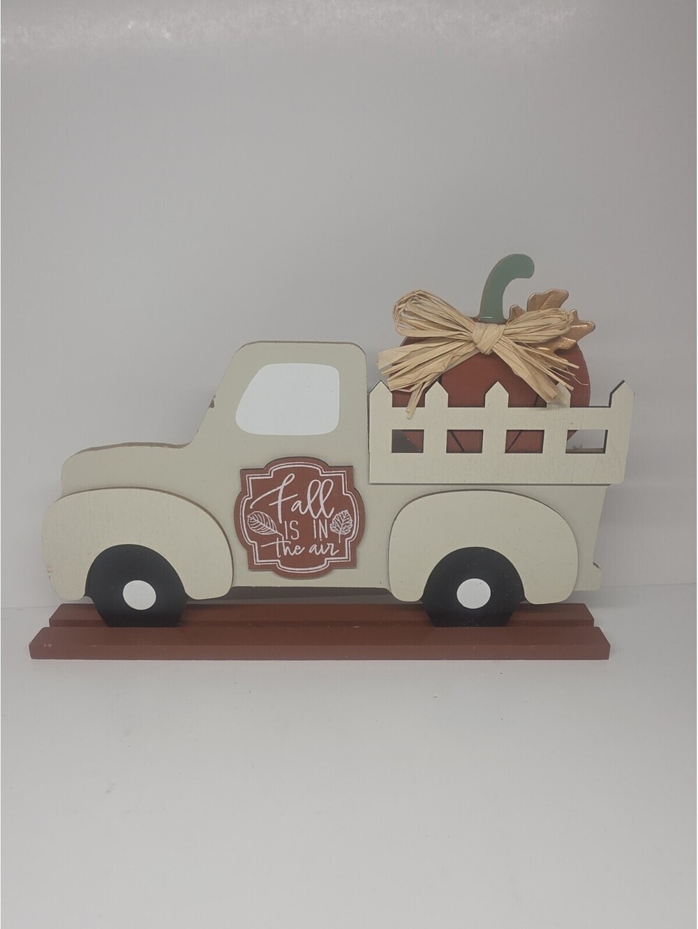 Fall Is In The Air Wooden Truck Shelf Sitter Fall Pumpkin Decor Farmhouse 11x8